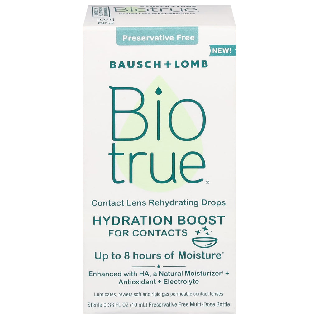 Biotrue Hydration Boost Rehydrating Contact Lens Eye Drops from Bausch + Lomb, Hydrating, Preservative Free, Naturally Inspired,