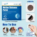Hionfurt 16ct Motion Sickness Patches - Sea Sickness Patches for Cruise, Car, Airplane, and Other Travel - Non-Drowsy, Effective