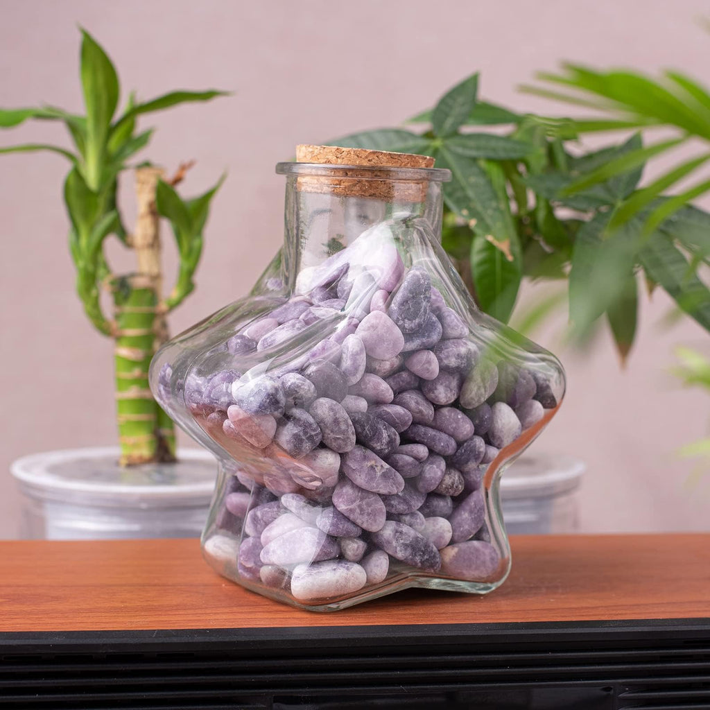 SigMntun Polished Lepidolite Crystals - 72 Pcs, 0.5 10 oz Handpicked Natural Tumbled Gemstones Rocks, Pebbles for Reiki, Chakra,