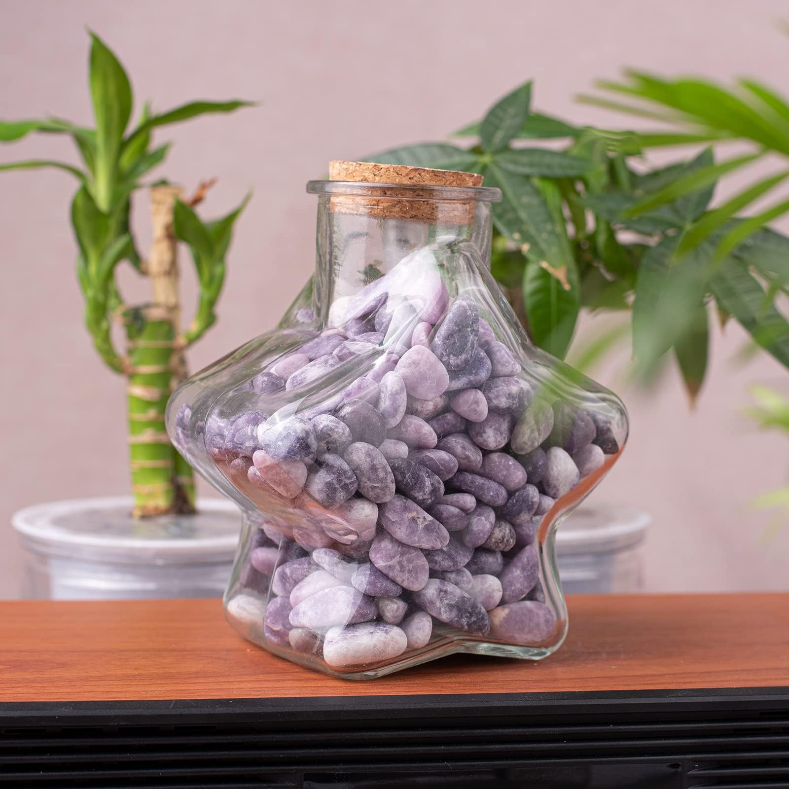 SigMntun Polished Lepidolite Crystals - 72 Pcs, 0.5 10 oz Handpicked Natural Tumbled Gemstones Rocks, Pebbles for Reiki, Chakra,
