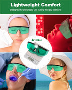 Red Light Therapy Glasses Eye Protection Transparent Maintain Visibility Infrared Eye Protection Goggles Full Wrap-Around Design