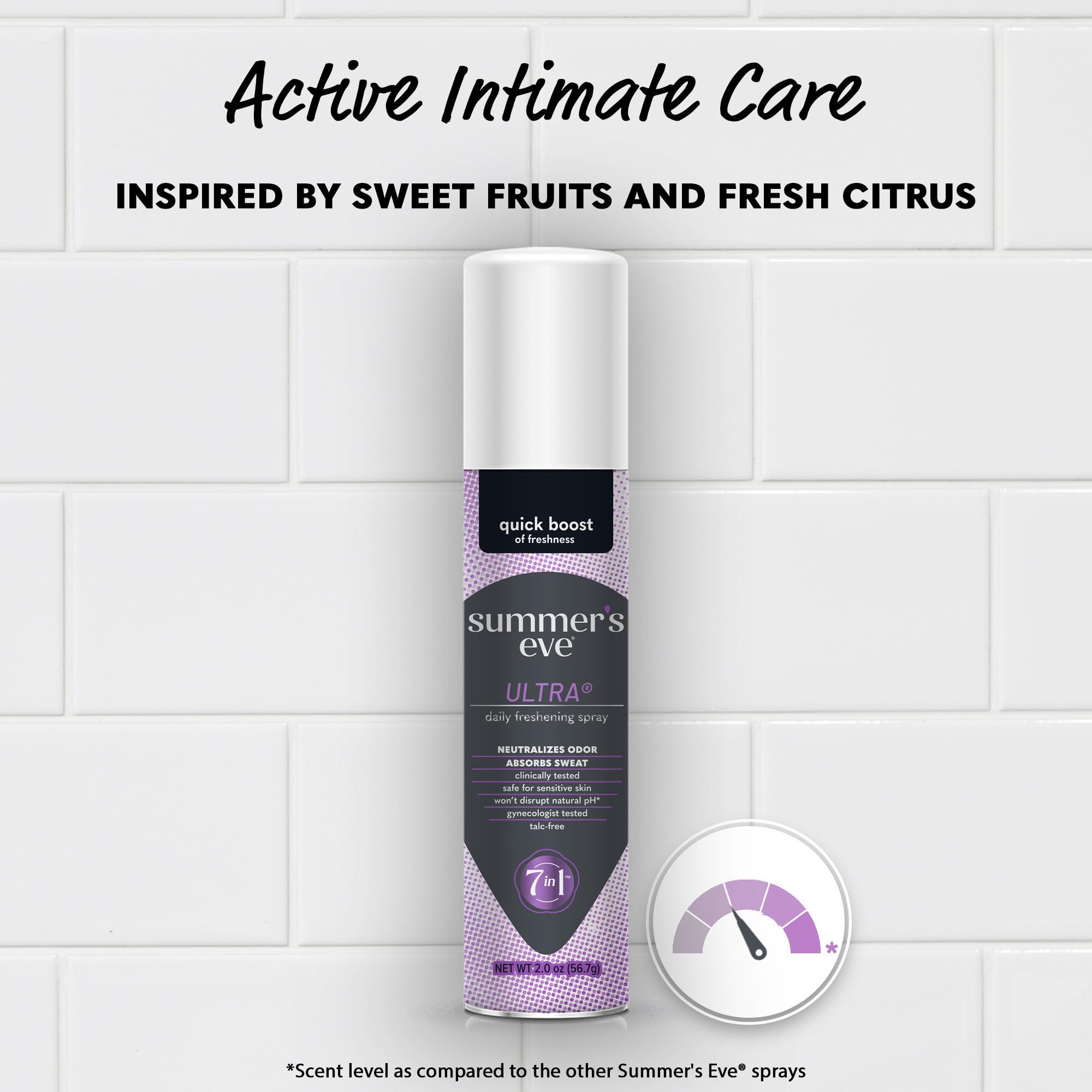 Summers Eve Freshening Spray, Ultra, pH Balanced, Dermatologist & Gynecologist Tested, Extra Strength, 2 Oz, Pack of 6