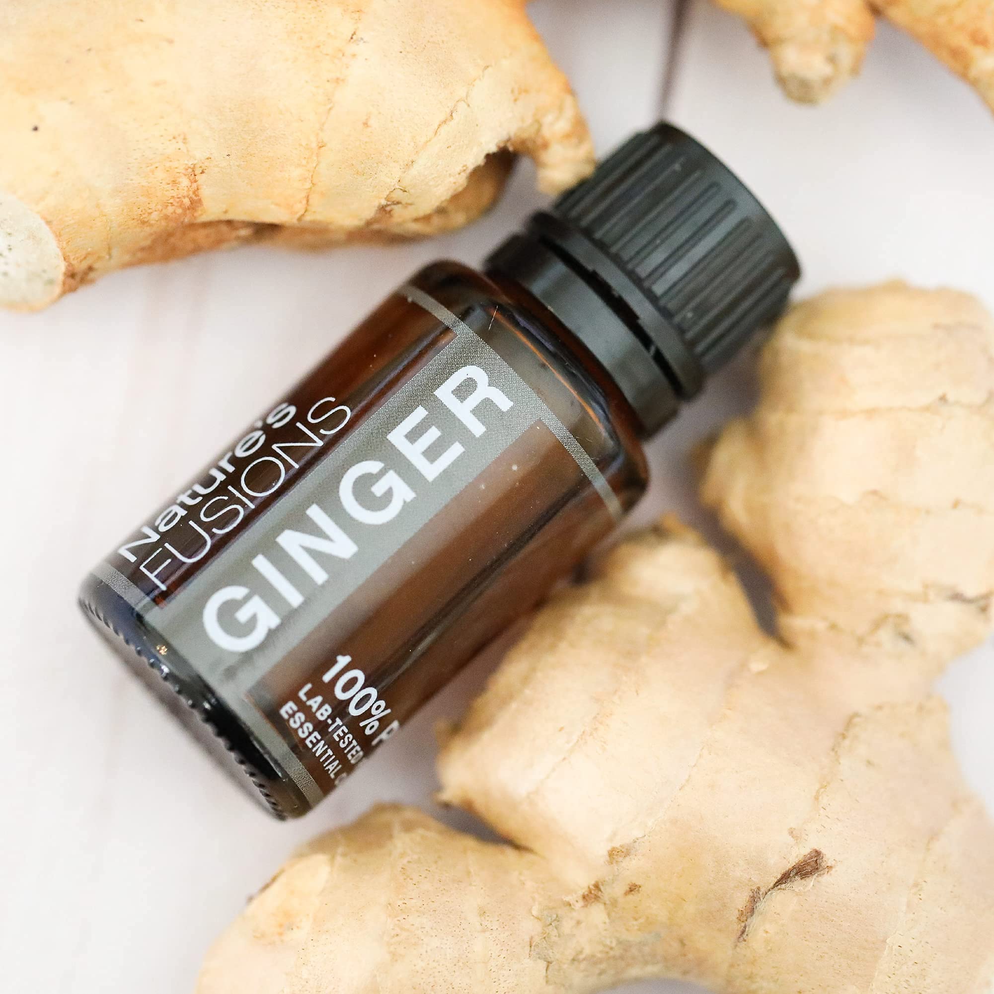 Natures Fusions Ginger Root, 100% Pure and Natural Essential Oils, Undiluted, Therapeutic Grade for Aromatherapy and Topical Us