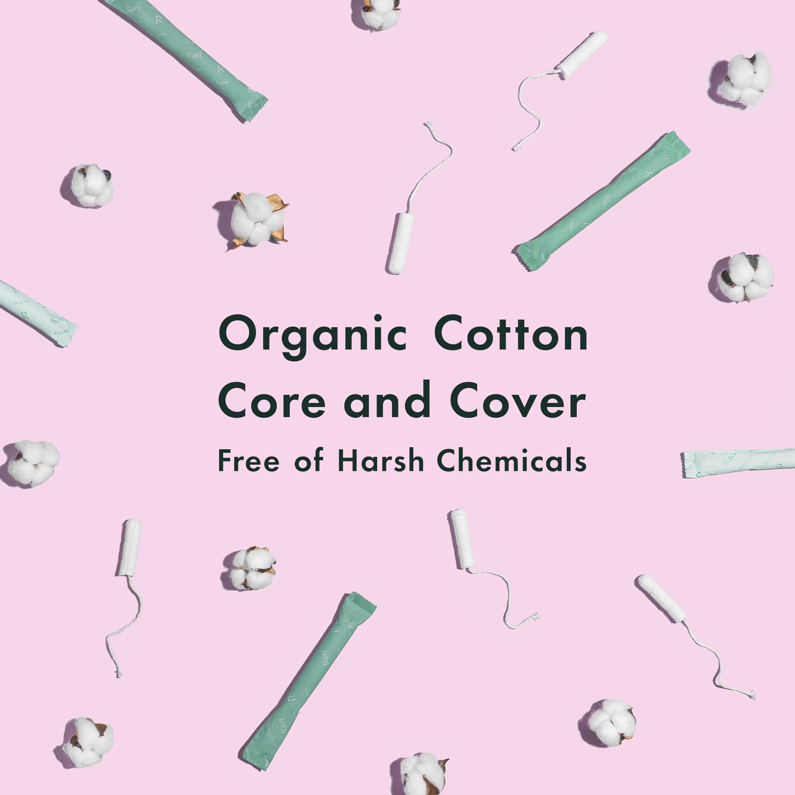 Rael Tampons, Cardboard Applicator Made with Organic Cotton - Tampons Multipack, Regular and Super Absorbency, Unscented, Upgrad