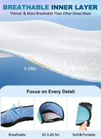 TOPOINT Sleep Mask with Headphones Bluetooth 5.4 Wireless, Sleep Headphone with Microphone Built-in HD Speakers Music, Eye Mask