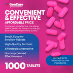 GenCare - Antihistamine Diphenhydramine HCl 25mg (1000 Tablets Per Bottle) - Compare to Generic Benadryl - Bulk Savings | Relief