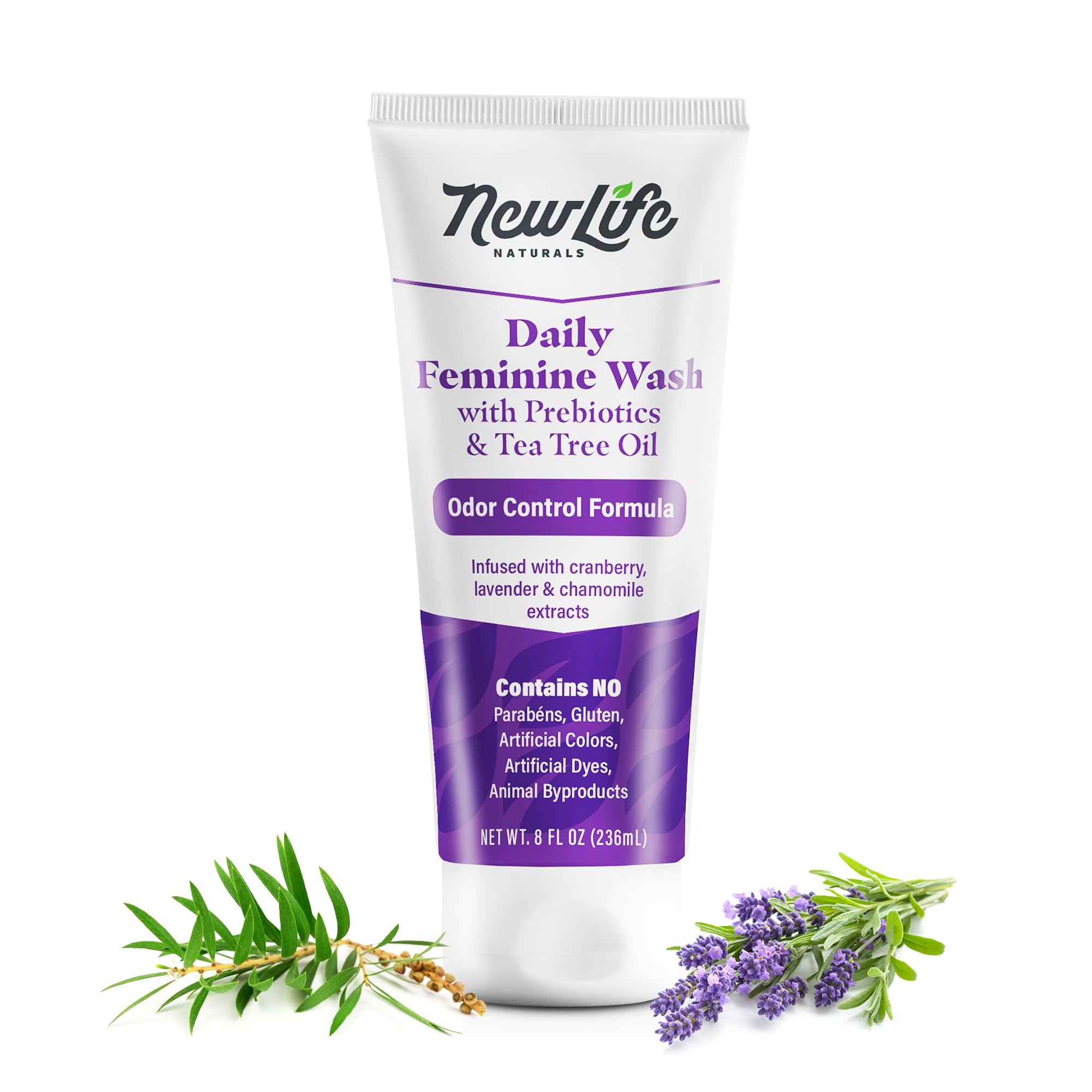 NewLife Naturals Daily Feminine Wash for pH Balance and Odor Control for Feminine Hygiene Intimate Wash for Women - With Prebiot
