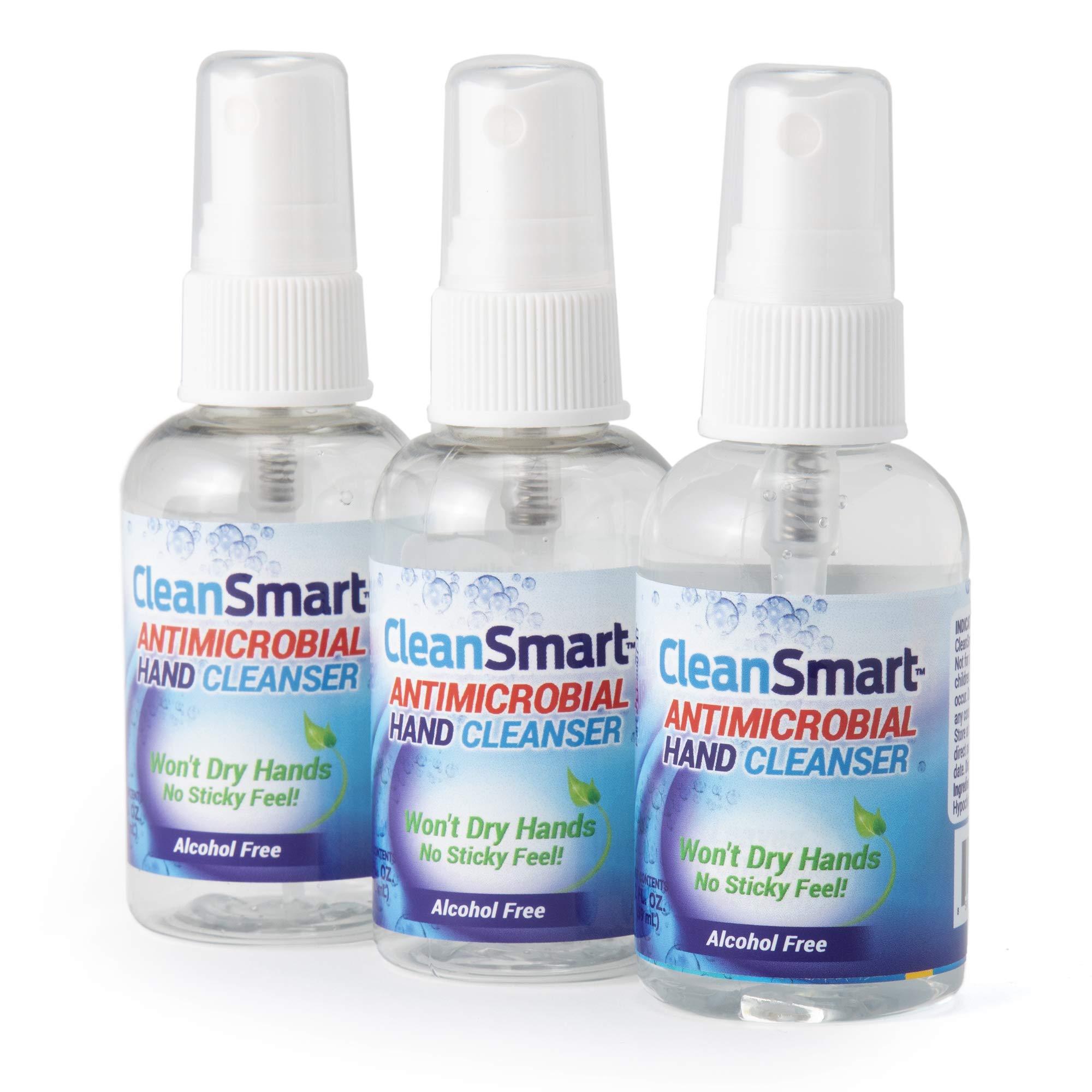 CleanSmart Skin & Hand Cleanser, 2 Ounce Spray Bottle (Pack of 3) Alco ...