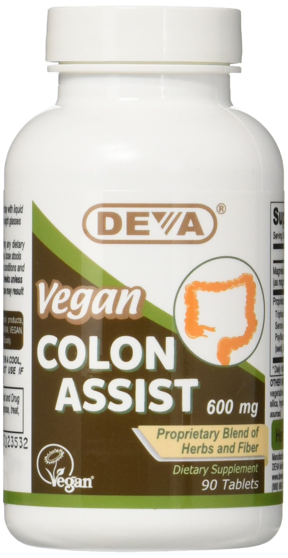 Deva Vegan Vitamins Colon Assist Tabs, 90 Count
