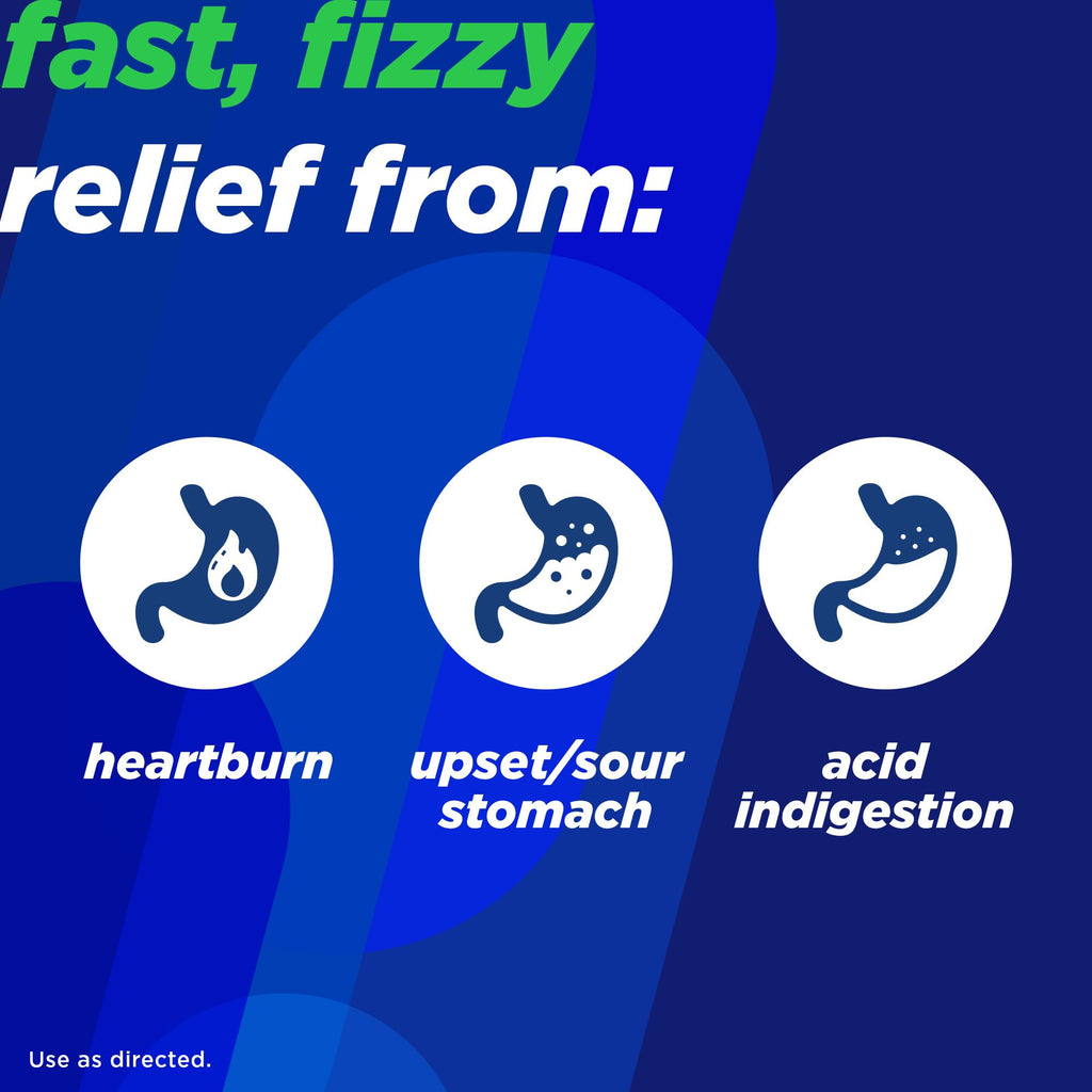 Alka-Seltzer Heartburn Relief Lemon Lime Flavor Effervescent Tablets, 4-in-1 Relief from Heartburn, Sour Stomach, Acid Indigesti