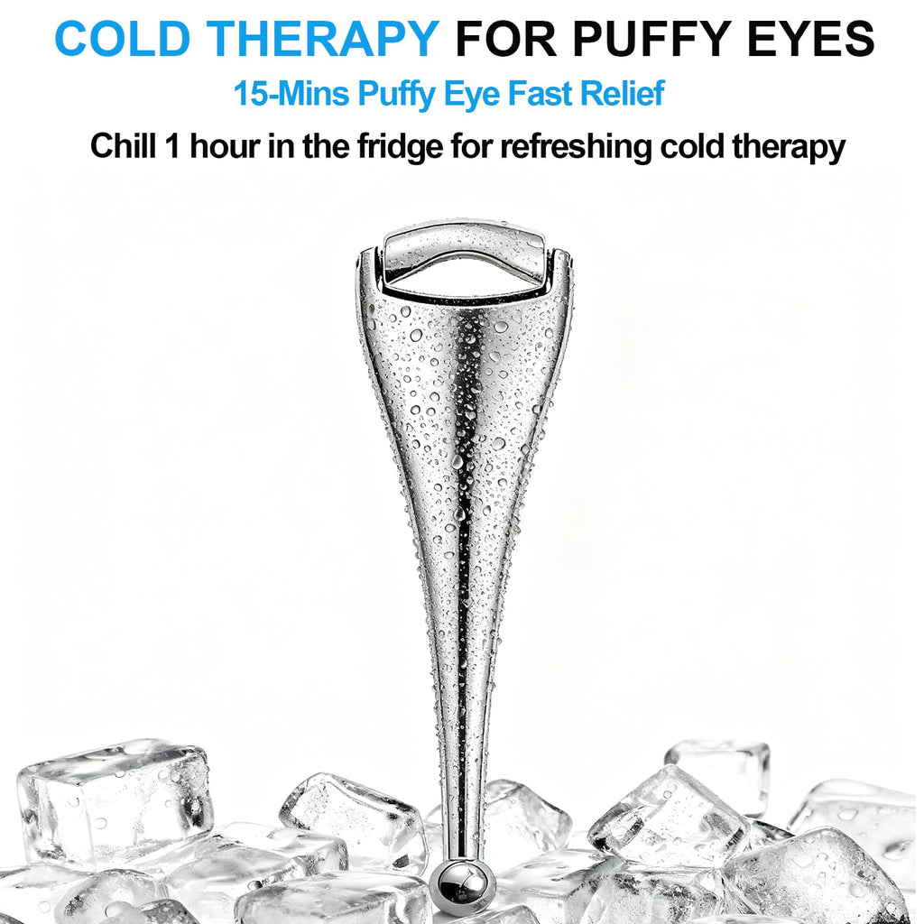 NKQ Metal Eye Roller for Dry Eyes,Eyelid Roller for Chalazion,Stye,MGD Relief,Improves Meibum Flow and Unclogs Oil Glands,Gentle
