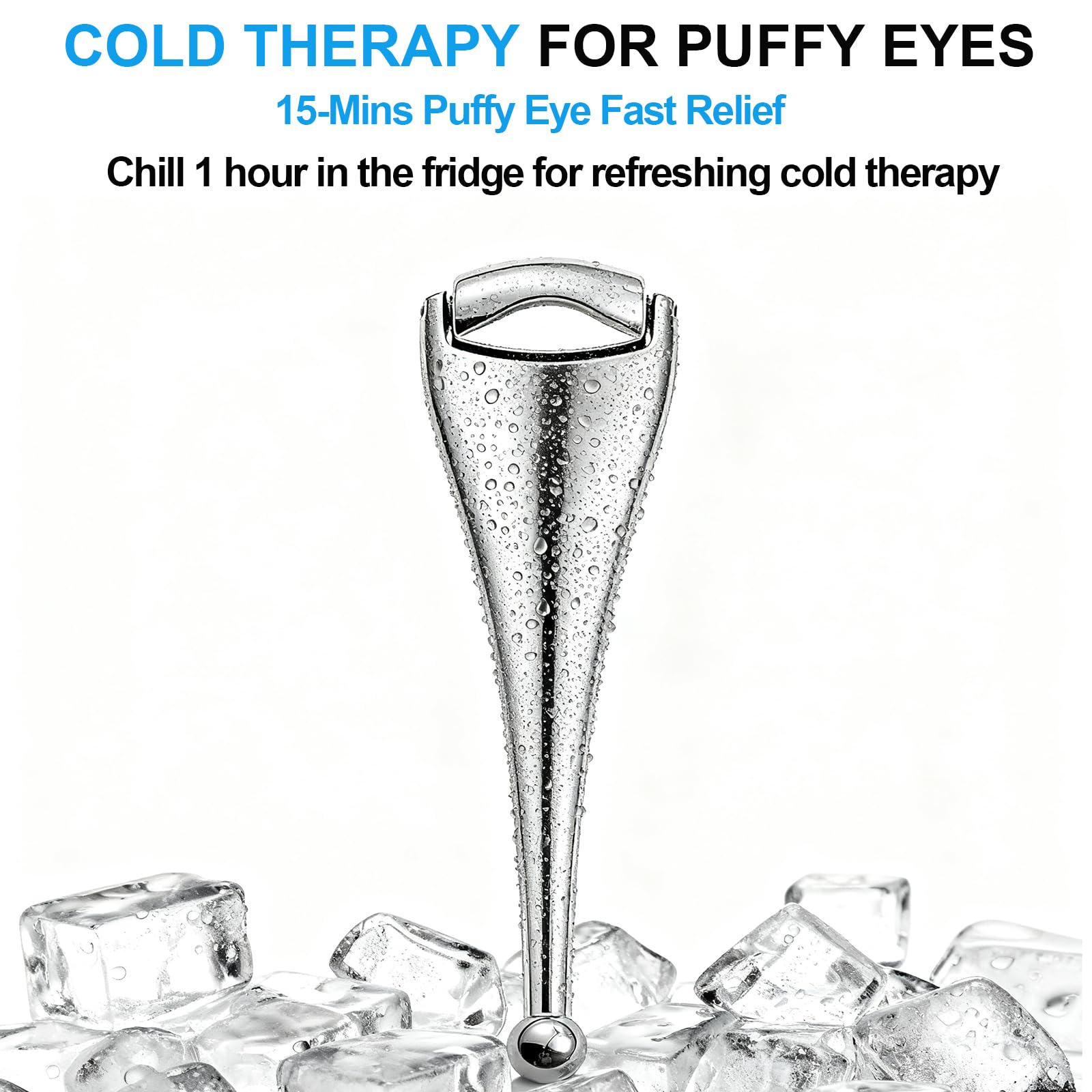 NKQ Metal Eye Roller for Dry Eyes,Eyelid Roller for Chalazion,Stye,MGD Relief,Improves Meibum Flow and Unclogs Oil Glands,Gentle