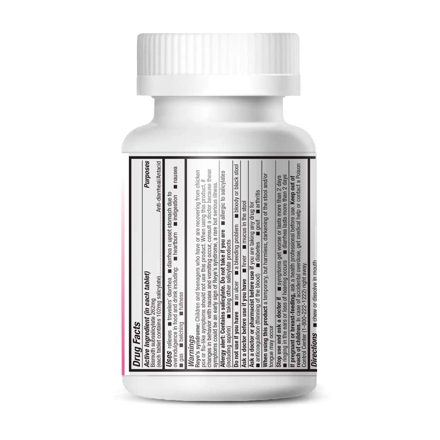 HealthA2Z Bismuth | Bismuth Subsalicylate 262mg | Multi-Symptom Relief | (100 Count (Pack of 1))