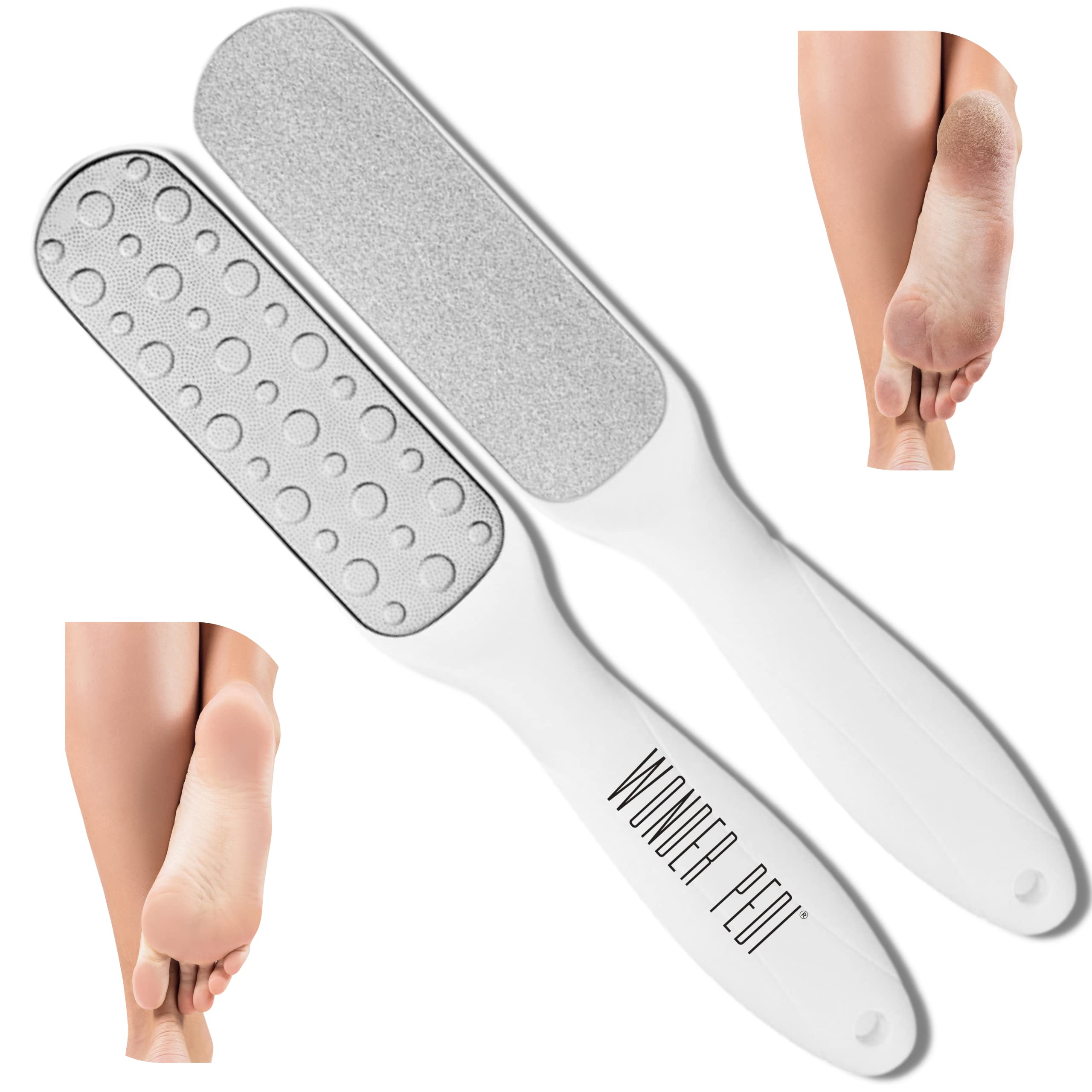 Callus Remover Foot File- Three Minutes Quick Fix- Foot File Rasp, Heels Callus Scrubber File - Home Spa Pedicure. Wonder Pedi