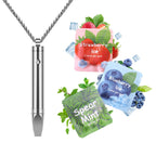 Breathing Necklace to Quit Smoking:with Adjustable Hole Relieving Anxiety Inhaler,Vaping with Refillable Multiple Flavors Stop S