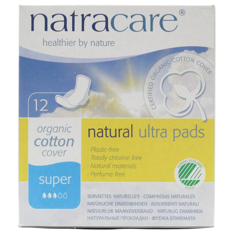 Natracare 3080 Ultra Super Pads With Wings 12 Count