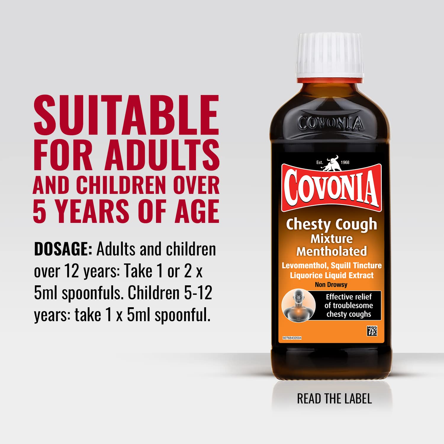 Covonia Chesty Cough Mixture Syrup - Mentholated 150ml