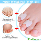 Povihome 10 Pack Pinky Toe Separators, Little Toe Spacers to Separate and Protect Pinky Toe or Smaller Toes, Relieve Pain from F