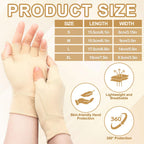 Yearntown 3 Pairs Elderly Skin Thin Protector Gloves Tone Fingerless Gloves Bruise Abrasion Protective to Cover Bruising(L,Skin
