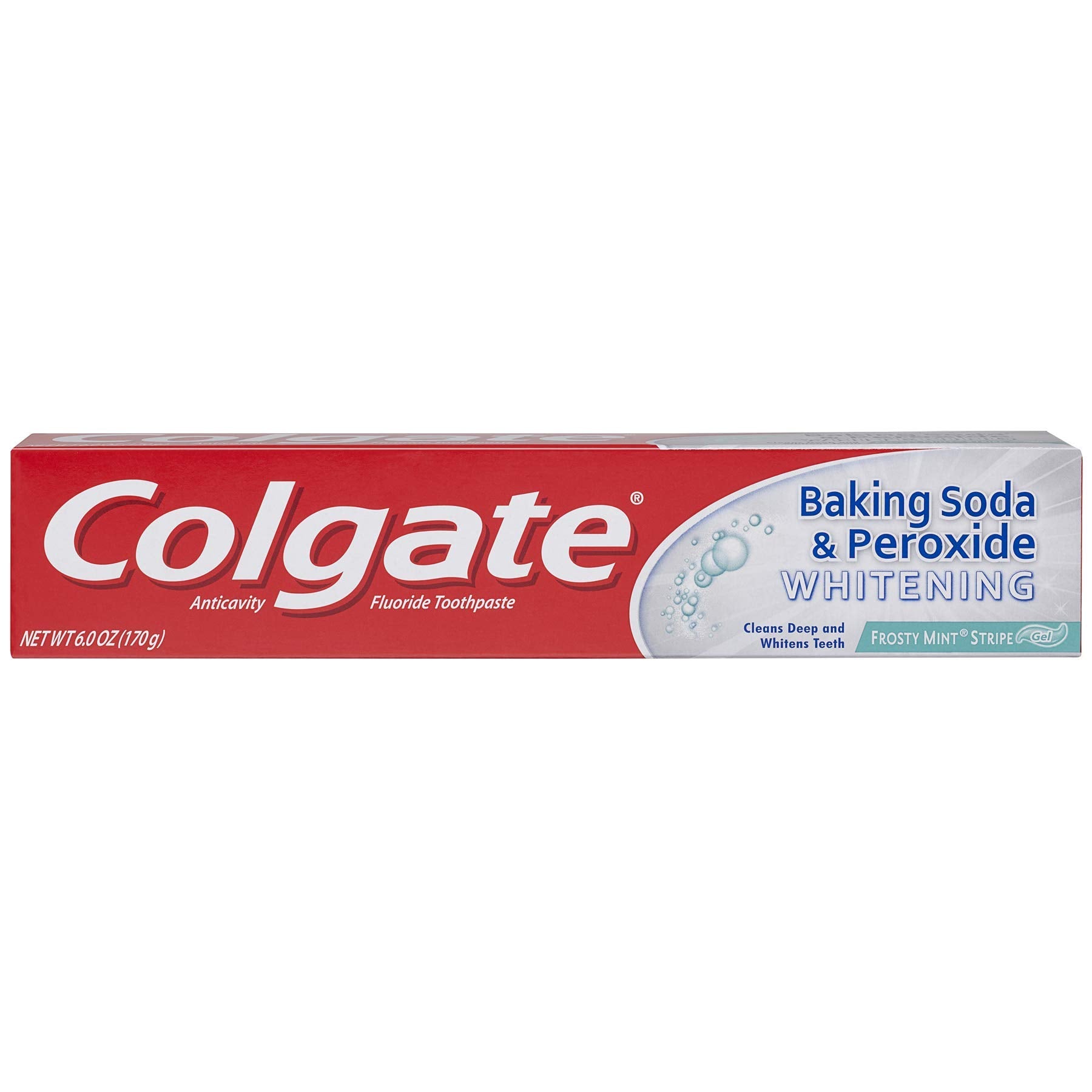 Colgate Baking Soda and Peroxide Whitening Toothpaste, Frosty Mint, 6 Ounce