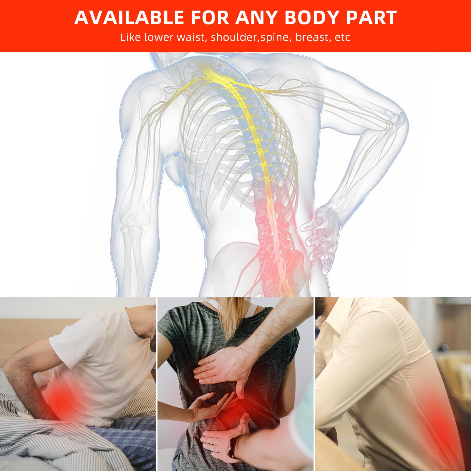 Red Light Therapy Infrared Light Therapy Pad for Body Pain NIR Deep Therapy for Back Knee Hands Feet Relief Portable 660nm 850nm
