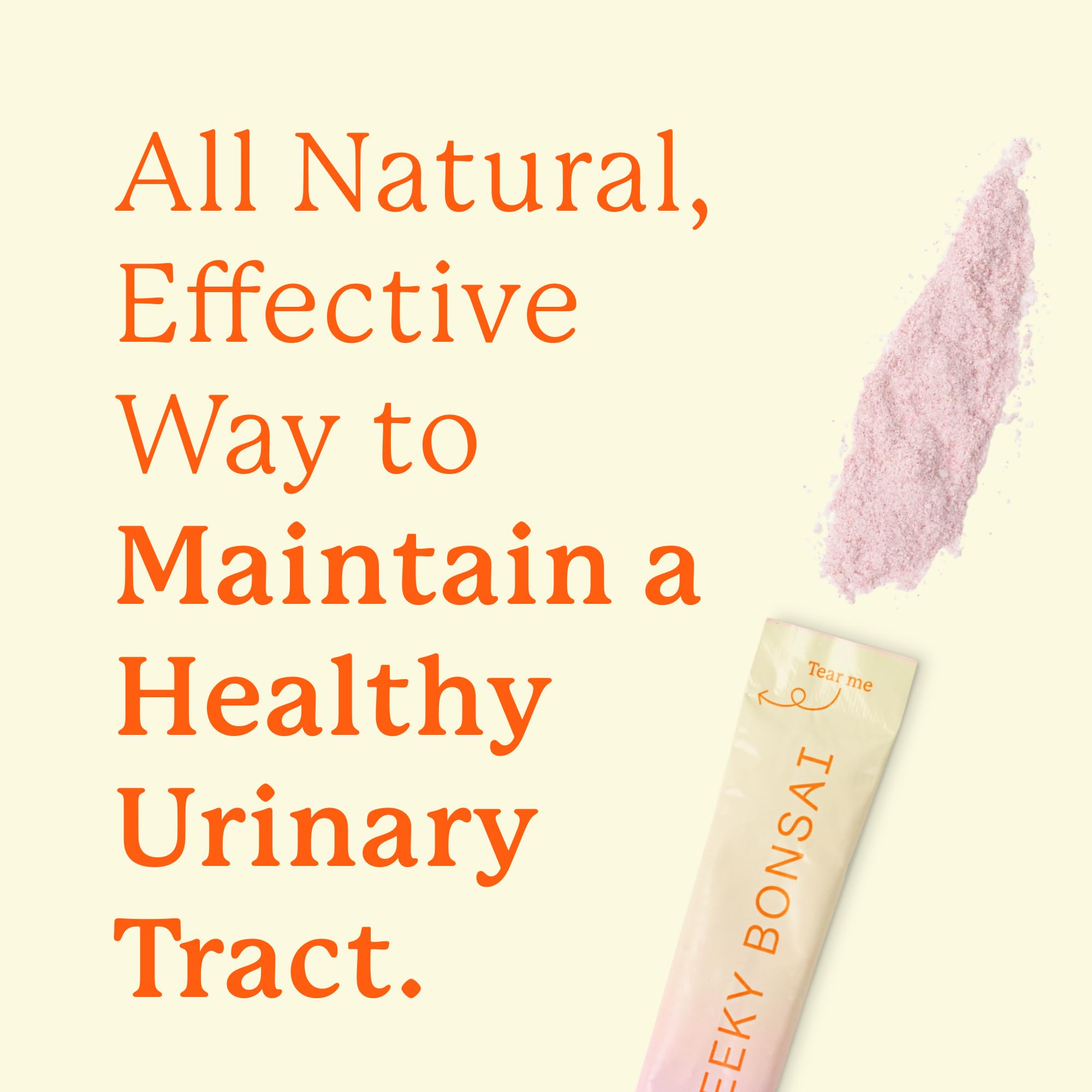 Cheeky Bonsai Bye Bye UTI: Fast Acting UTI Relief Drink Mix with D-Mannose and Cranberry Extract, Urinary Tract Support Health,