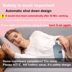 Portable Cordless Electric Waist Belt Device, Fast Heating Pad with 3 Heat Levels and 3 Massage Modes, Back or Belly Heating Pad