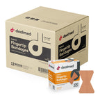 Dealmed Fabric Fingertip Flexible Adhesive Bandages - 100 Count (12 Pack) Bandages with Non-Stick Pad, Latex Free, Wound Care fo