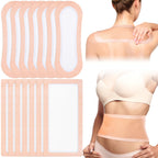 Geiserailie 40 Pcs Large Castor Oil Pack Wrap Kit Disposable Castor Oil Patches Large Self Adhesive Pads for Belly Back Neck Wai