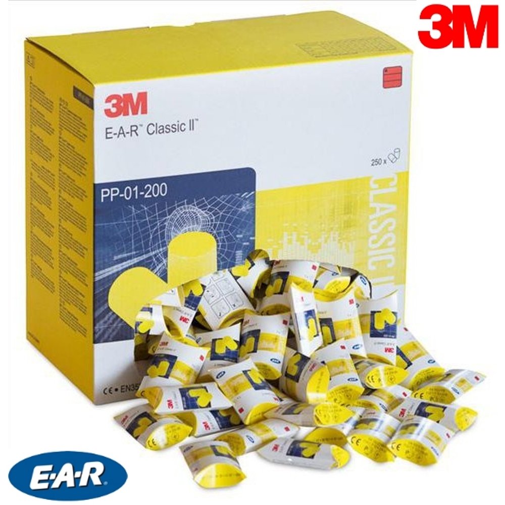3M - New. E - A - R Classic Earplugs Pvc Uncorded En352 - 2 Noise Level Reduction 36Db