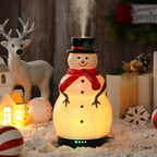 Rossesay Christmas Essential Oil Diffuser 120ml Ceramic Snowman Aromatherapy Humidifier, Holiday Diffuser Gift, Cute Tabletop Ch