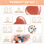 Nuenen 40 Pcs 0.8 Inch Heart Stone Bulk Valentines Gifts Heart Shaped Rock Worry Stone Tiny Trinkets Healing Crystal Gemstone Lo