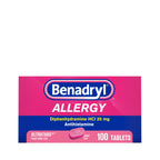 Benadryl Ultratabs Antihistamine Allergy Relief Medicine, Diphenhydramine HCl Tablets for Relief of Cold & Allergy Symptoms Such