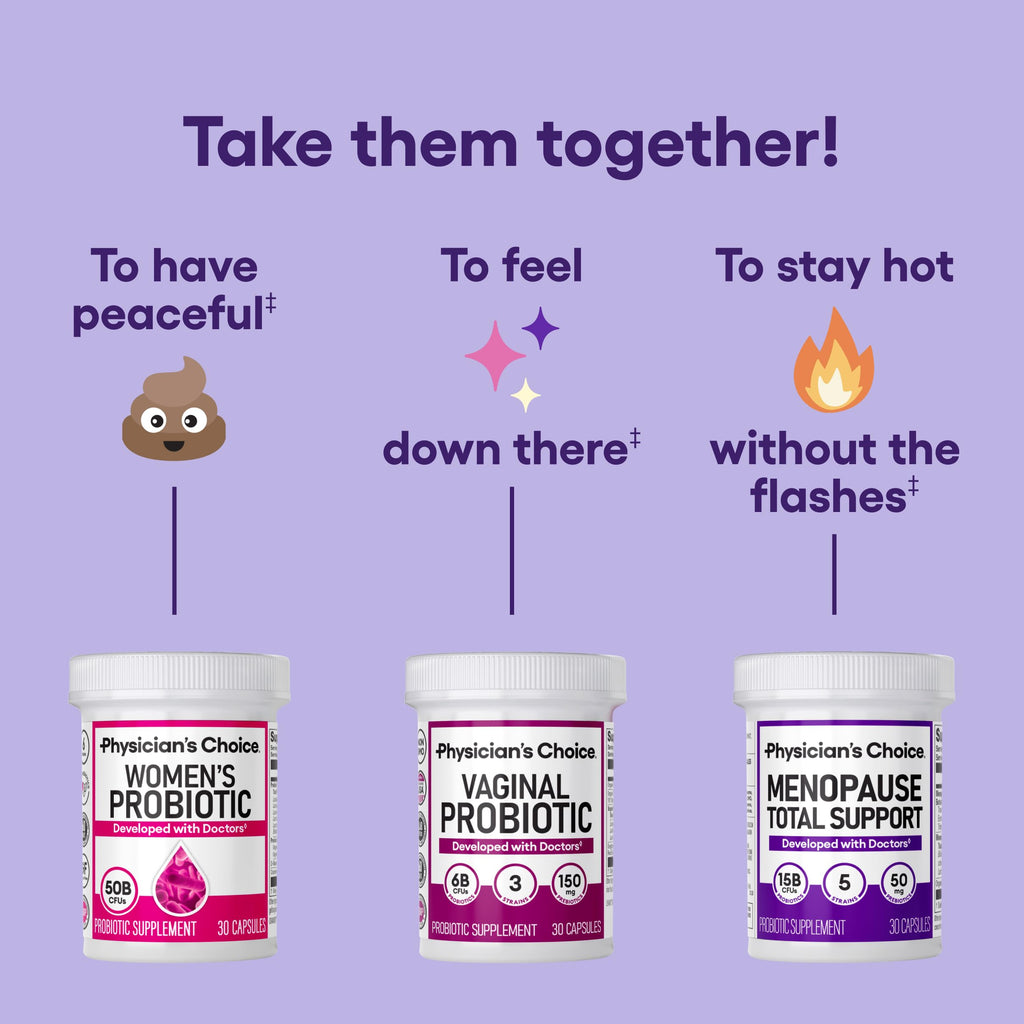 Physicians CHOICE Menopause Probiotic Supplement for Women - Supports Hormone Balance, Hot Flashes, Night Sweats, Weight Manage
