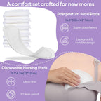 Upgraded Postpartum Essentials Recovery Kit for Women: Labor Delivery Post Partum - Perineal Healing Foam & Upside Down Peri Bot