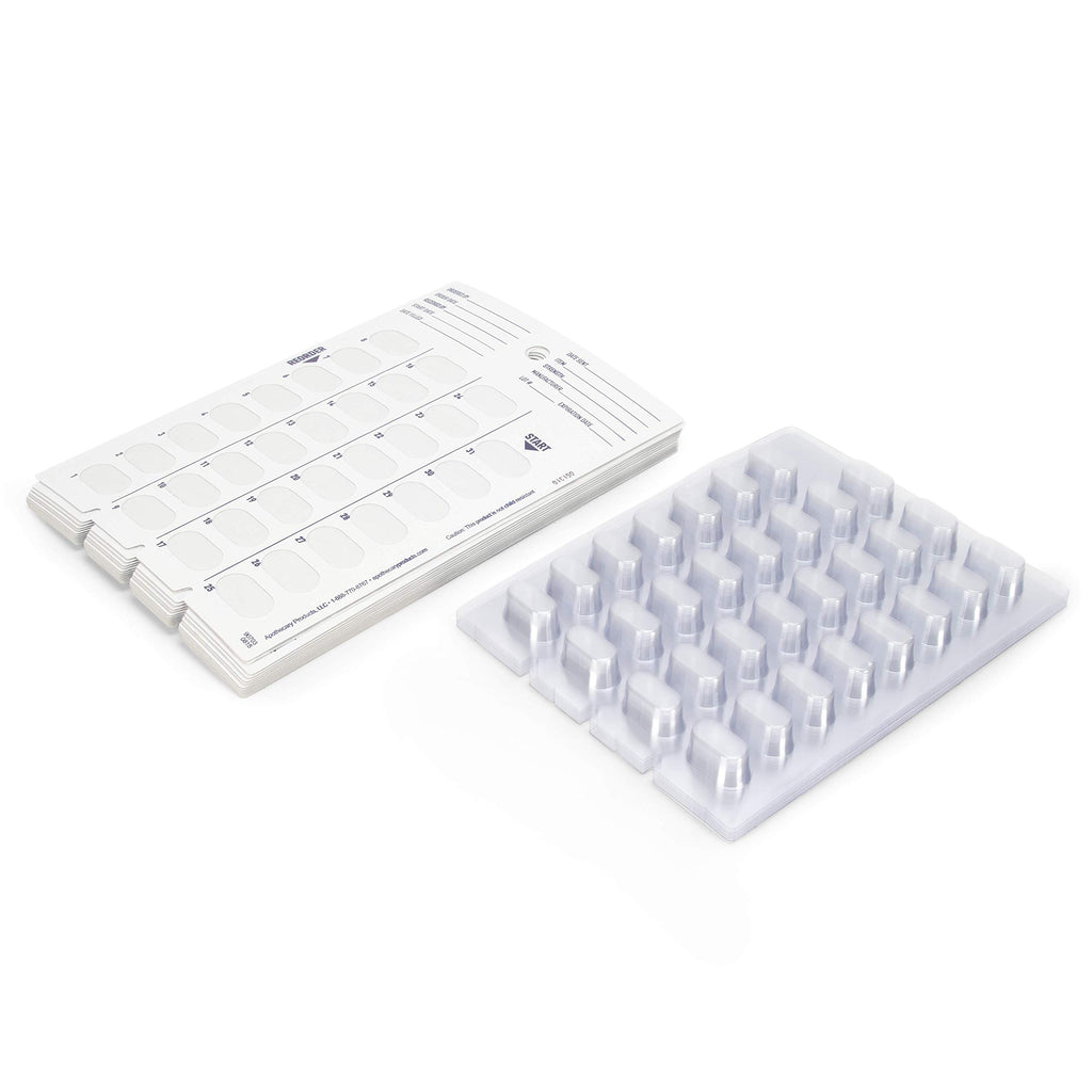 Ezy Dose Disposable (31-Day) Pill, Medicine, Vitamin Organizer Box | Monthly Planner Refill Pack | Kit includes 12 Cards and Bli