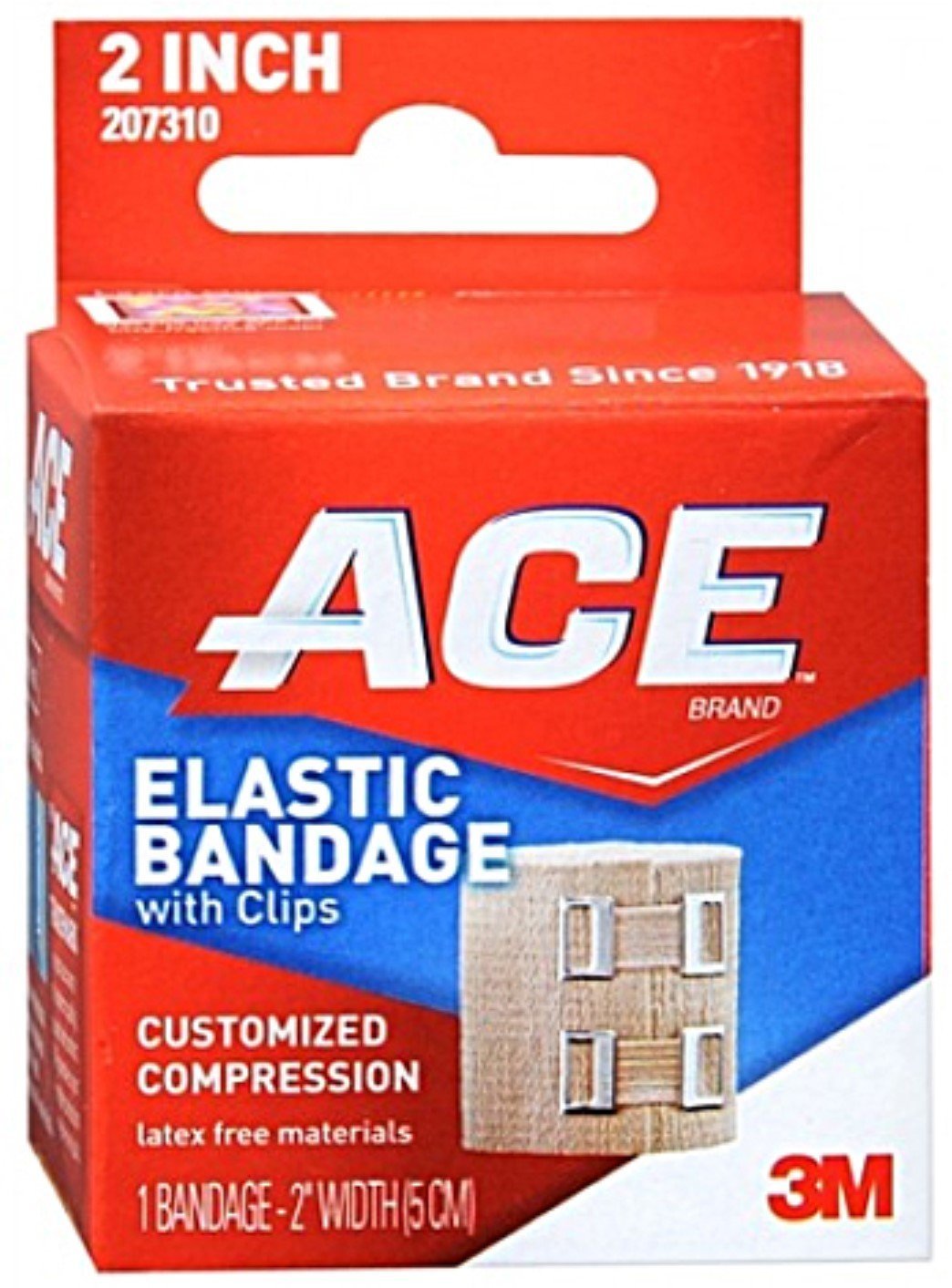 Ace Elstic Bndage W/Clips Size 1ct/2 Ace Elstic Bndage W/Clips 1ct/2