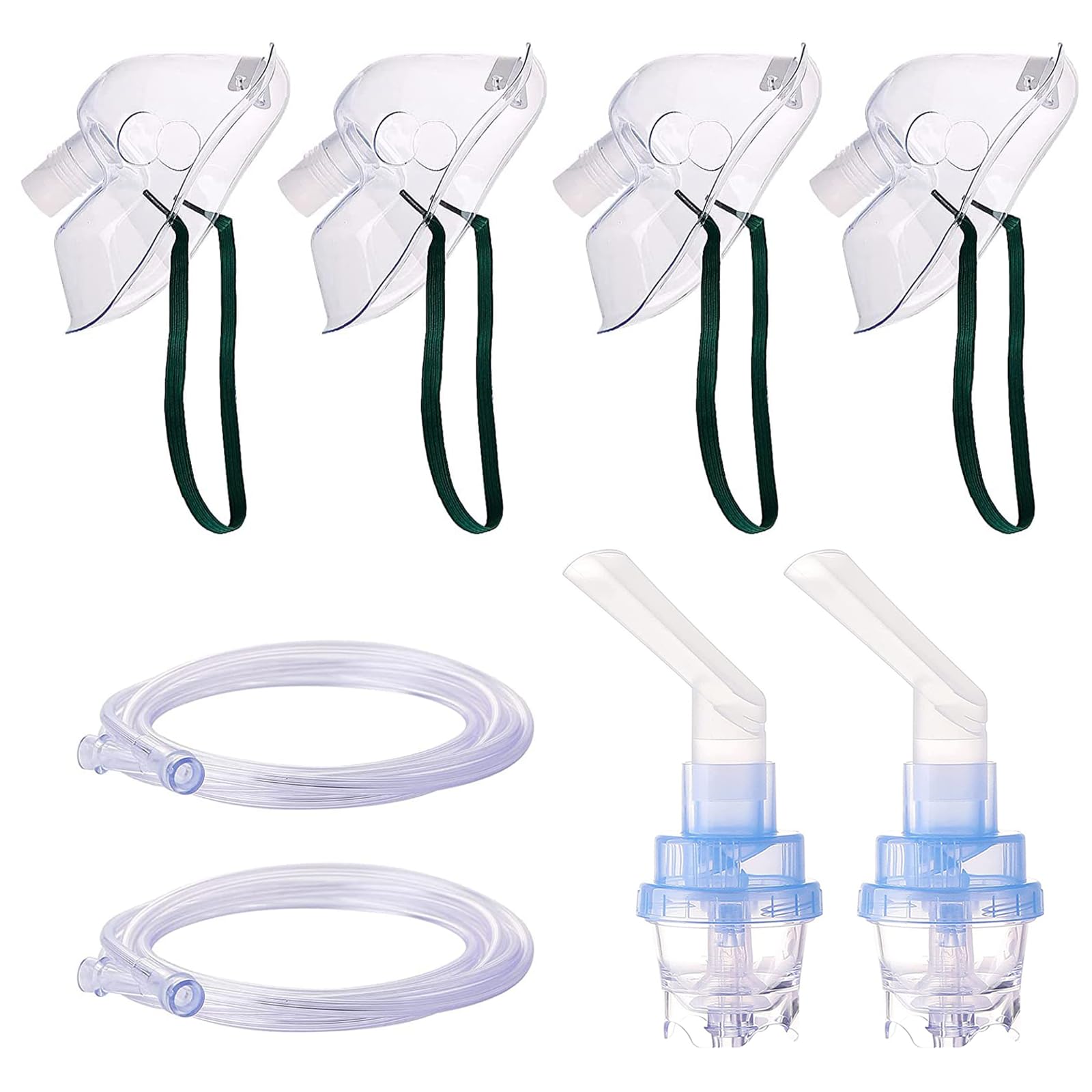 2 Pack Nebulizer Tubing and Mouthpiece Set, Nebulizer Mask Accessories Full Replacement for Adult