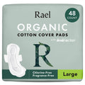 Rael Pads for Women, Organic Cotton Cover - Period Pads with Wings, Feminine Care, Sanitary Napkins, Heavy Absorbency, Unscented