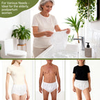 Florith Adult Diaper Cover Plastic Pants, Washable Reusable Waterproof Underwear, Rubber Pants for Adults with Leak Protection,