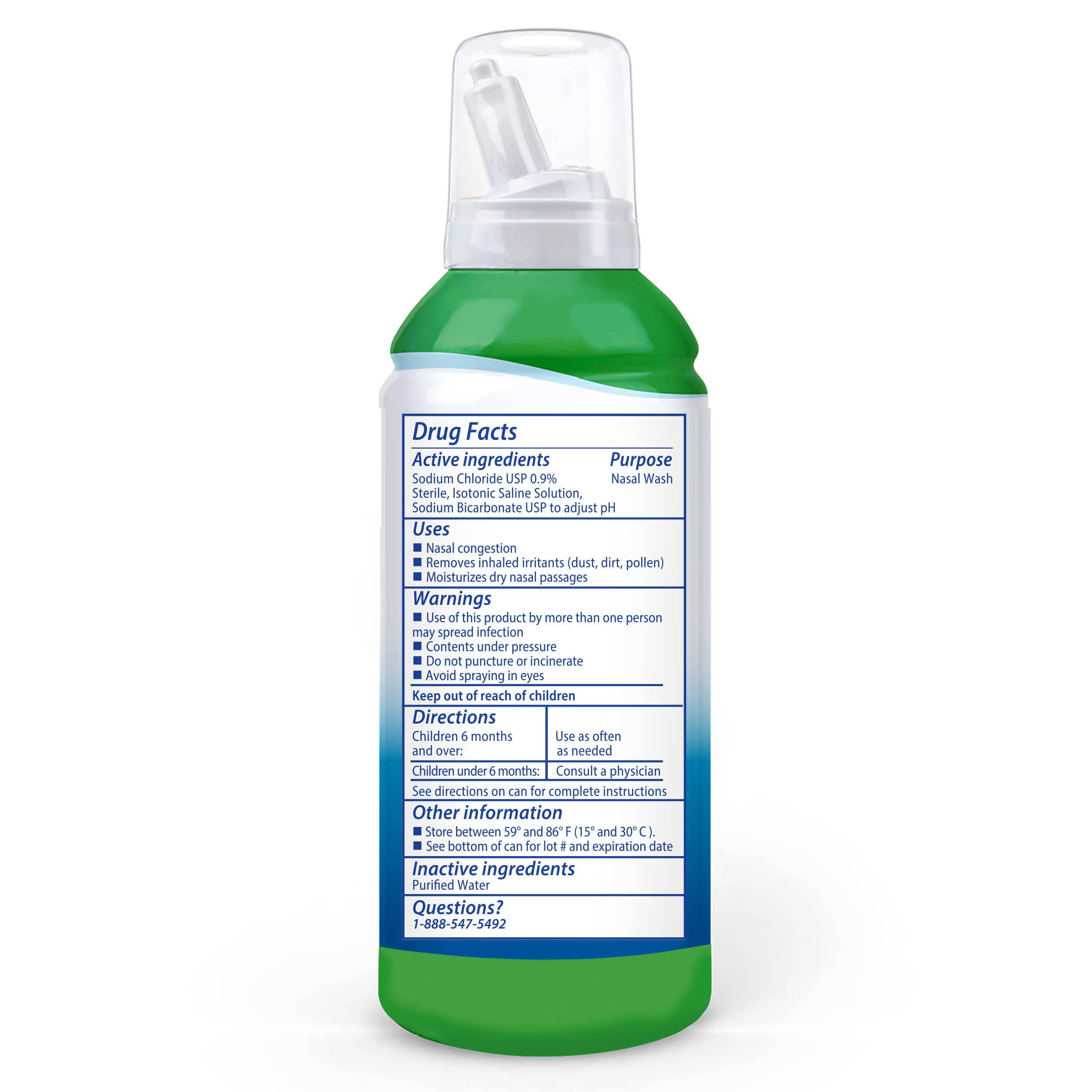 SinuCleanse Sterile Saline Kids Nasal Spray, Ultra Fine Mist, Instantly Moisturizes Dry, Stuffy Noses, Safe for Newborns & Up, 4