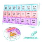 Large Weekly Pill Organizer 3 Times A Day,Travel Pill Cases ,Moisture-Proof 7 Day Pill Contaner, Portable for Pills Vitamin Fish