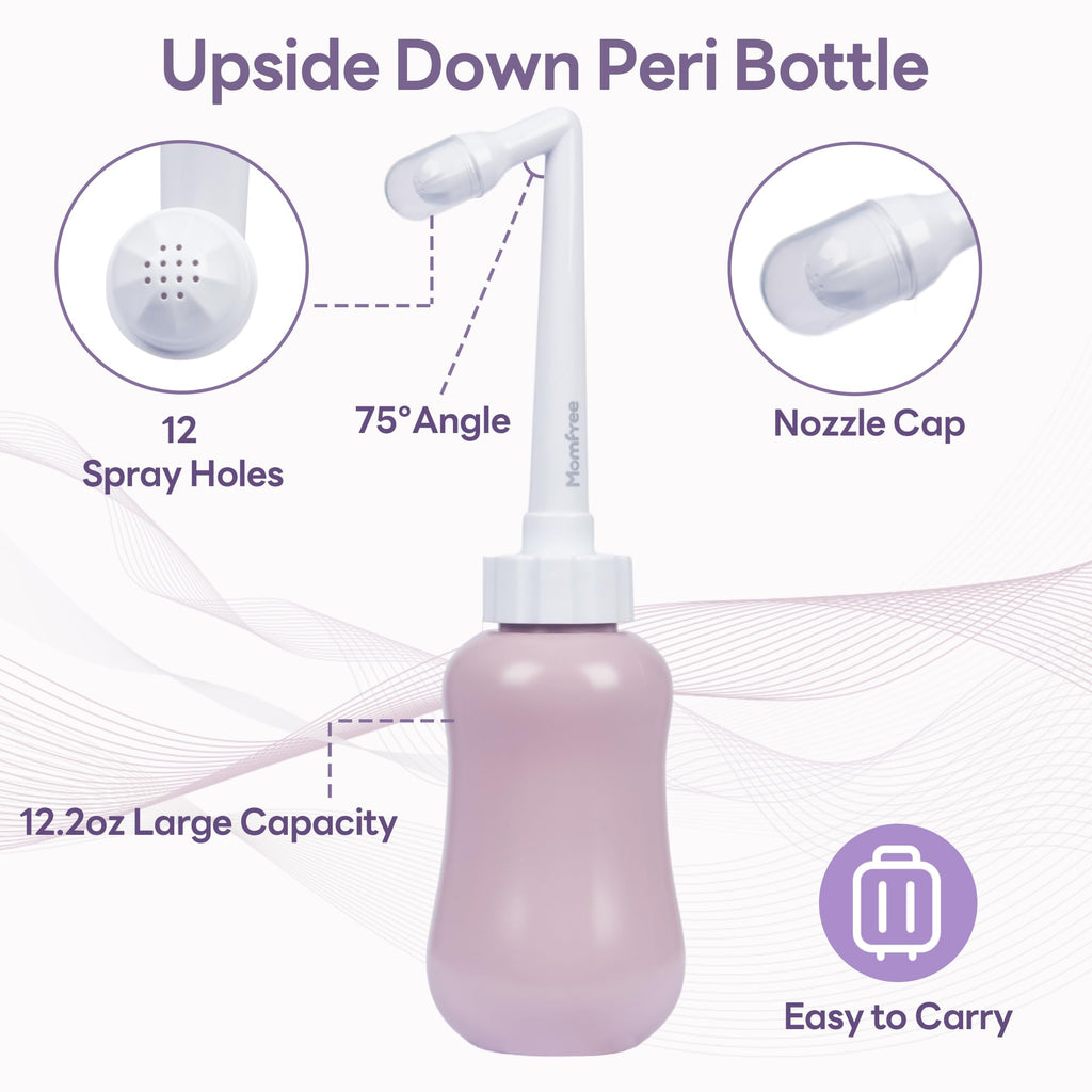 Upgraded Postpartum Essentials Recovery Kit for Women: Labor Delivery Post Partum - Perineal Healing Foam & Upside Down Peri Bot