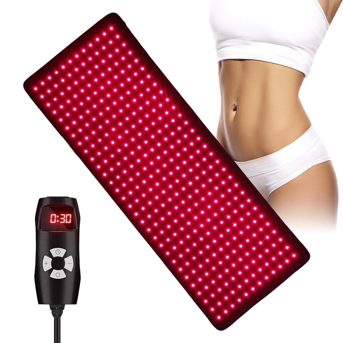 MEGELIN Red Light Infrared Therapy Belt Plus,360Leds, 660nm Red Light & 850nm NearInfrared Light at Home
