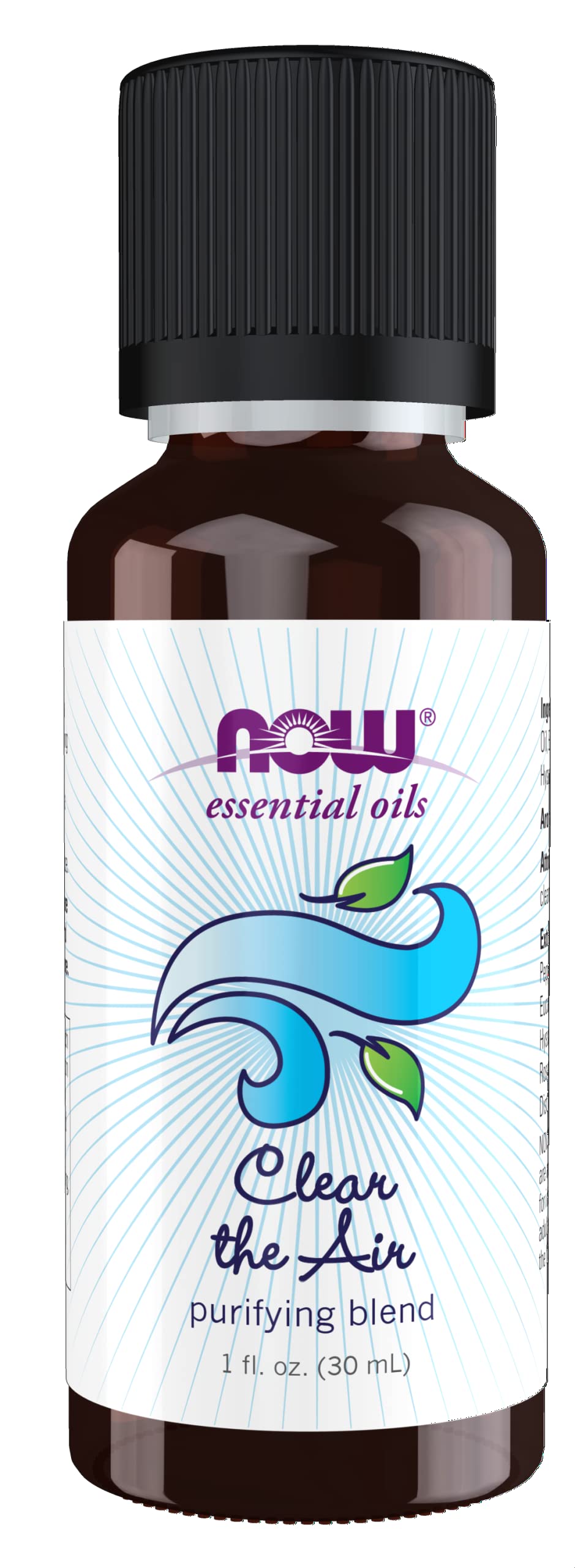 NOW Essential Oils, Clear the Air Oil Blend, Purifying Aromatherapy Scent, Blend of Pure Essential Oils, Steam Distilled, Vegan,