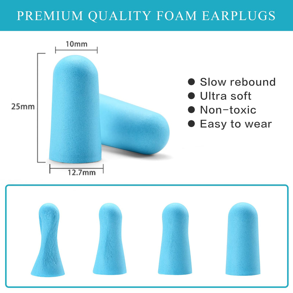 Lenicany 30Pair Soft Foam EarPlugs, 32dB Disposable Sound Blocking Noise Cancelling Ear Plugs for Sleeping/Concerts Loud Music/S