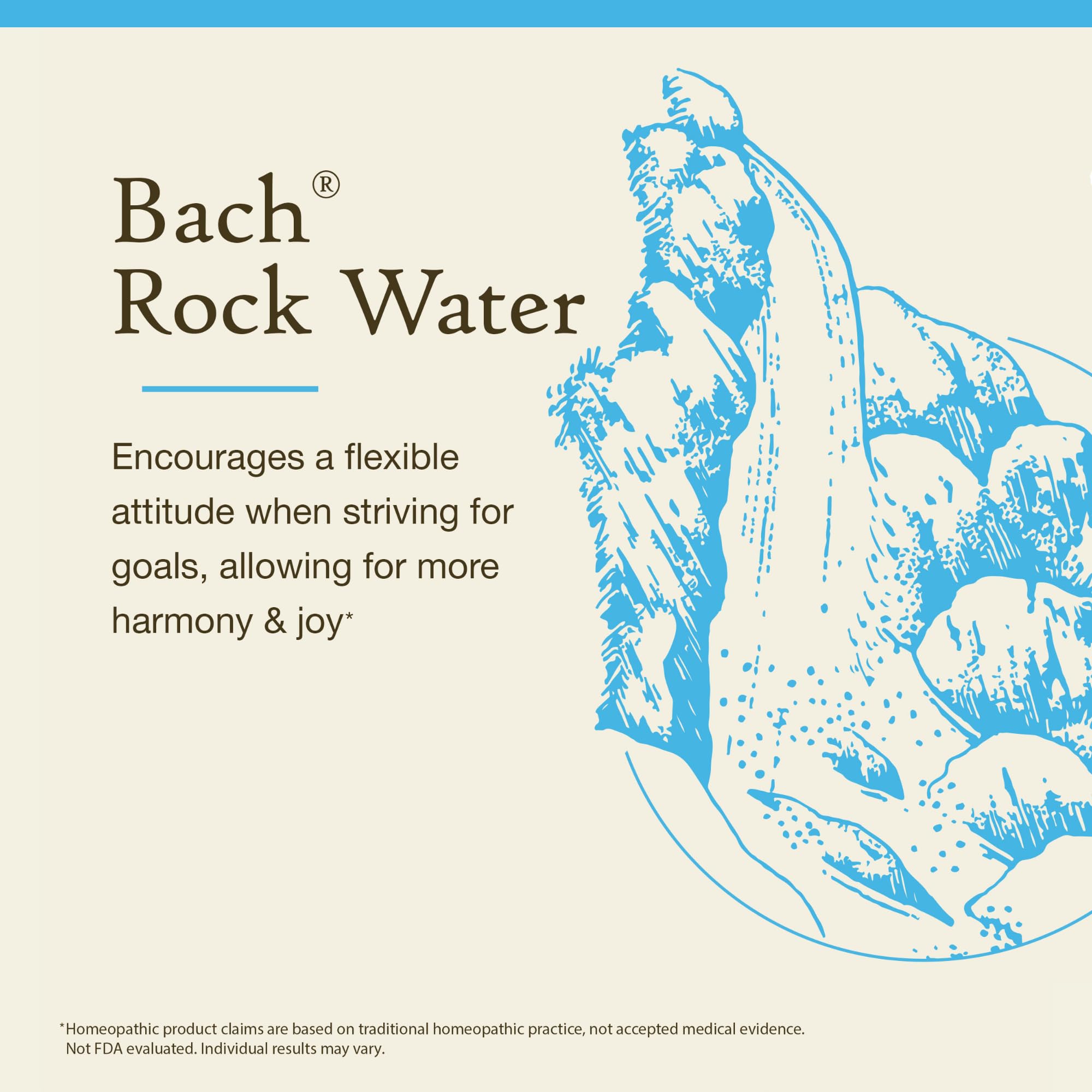 Bach Original Flower Remedies, Rock Water for Flexibility, Natural Homeopathic Flower Essence, Holistic Wellness and Stress Reli