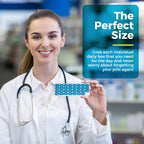 Monthly Pill Organizer - 31 Day Pill Organizer with Large Removable Medication Pods, Portable Pill Case Box and Holder for Daily