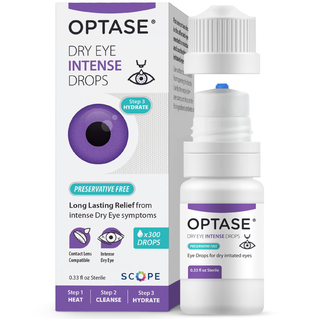 Optase Dry Eye Intense Drops - Preservative Free Eye Drops for Long Lasting Relief - Artificial Tears to Relieve Severe Dry Eye 
