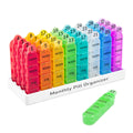 Daviky Monthly Pill Organizer 4 Times a Day, 30 Day Pill Organizer with Daily Pill Box Organizer, One Month Medicine Pill Case, 